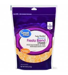 Great Value Finely Shredded Fiesta Blend Cheese, Reduced Fat, 8 oz