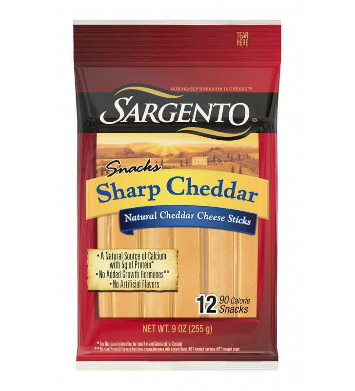 Sargento® Sharp Natural Cheddar Cheese Snack Sticks, 12-Count
