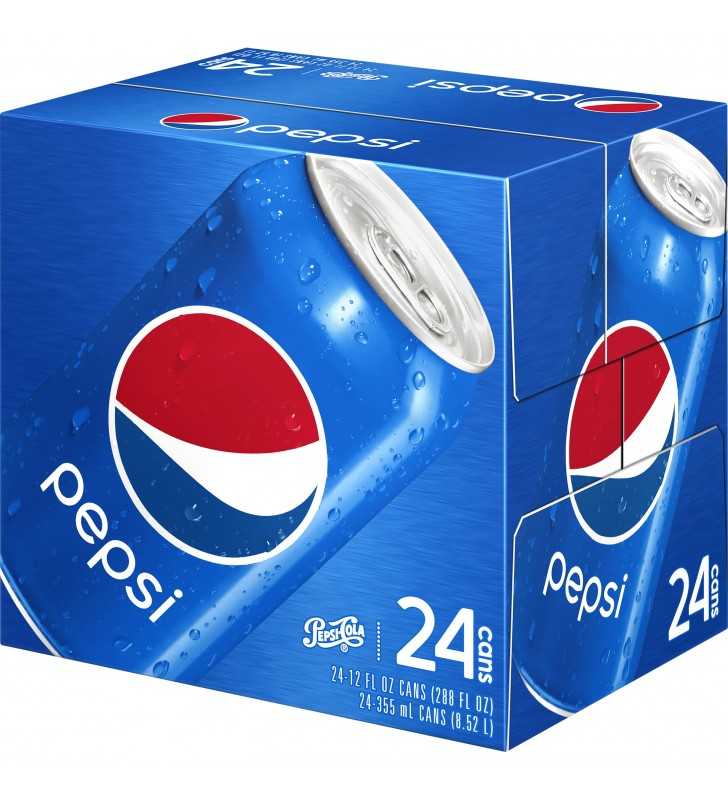 Pepsi Soda, 12 oz Cans, 24 Count