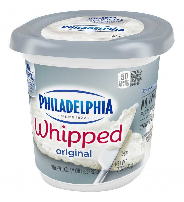 Philadelphia Plain Whipped Cream Cheese, 12 Ounce Container -- 12