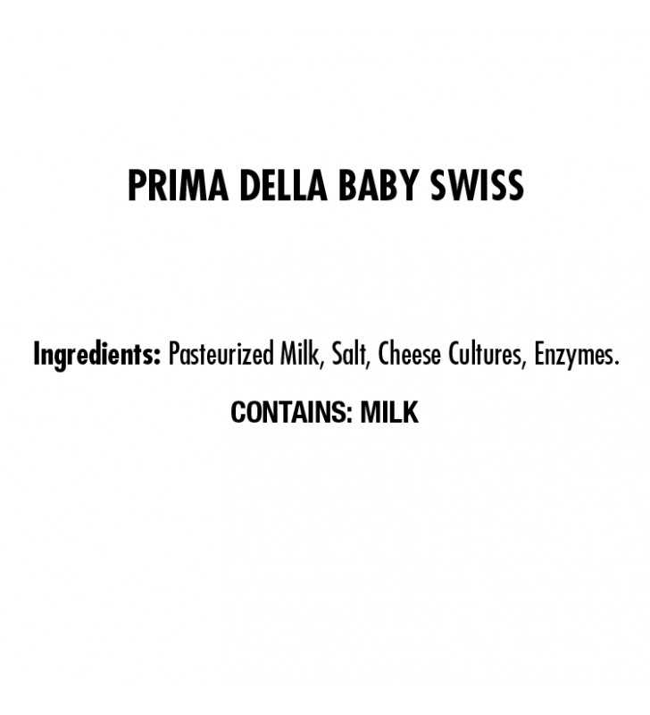 Prima Della Baby Swiss Cheese, Deli Sliced