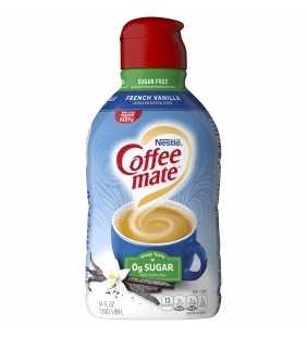 COFFEE MATE Sugar Free French Vanilla Liquid Coffee Creamer 64 Fl. Oz. Bottle | Non-dairy, Lactose Free, Gluten Free Creamer 64 