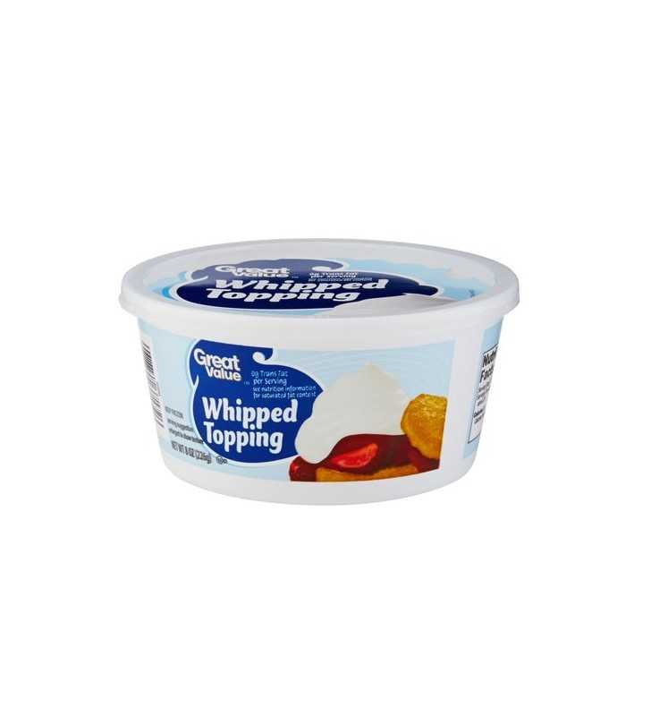 Great Value Whipped Topping, Whipped Topping with a Light Creamy