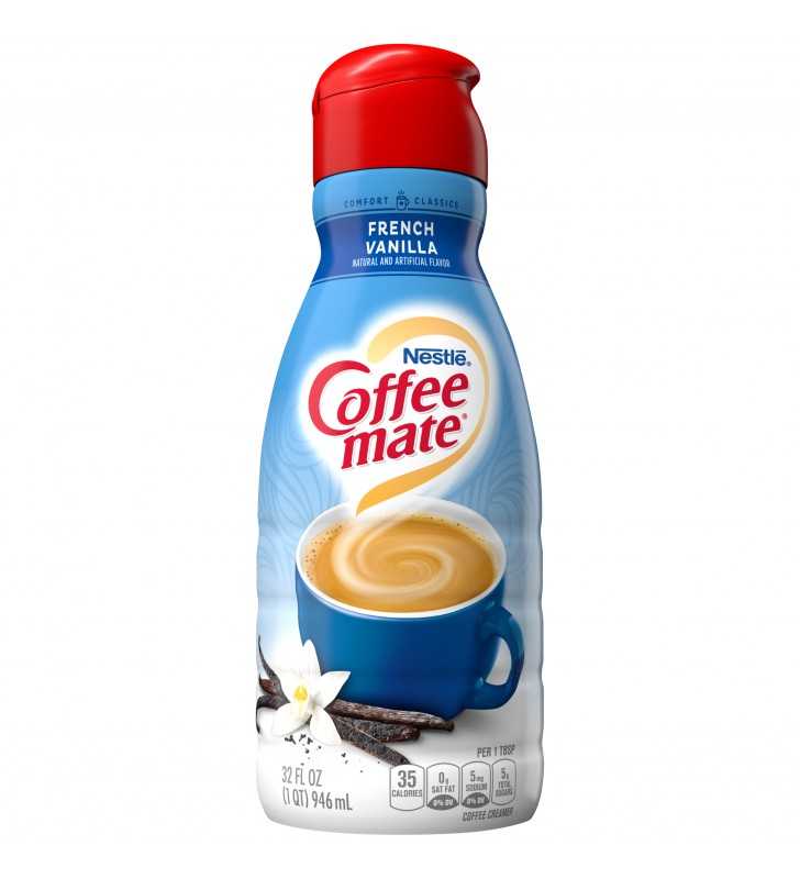 COFFEE MATE French Vanilla Liquid Coffee Creamer 32 fl. oz. Bottle 32 ...