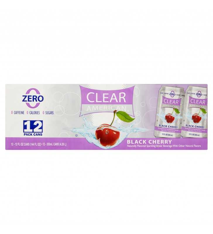 Clear American Black Cherry Sparkling Water 12 Fl Oz 12 Count