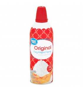 Great Value Original Dairy Whipped Topping, 6.5 oz