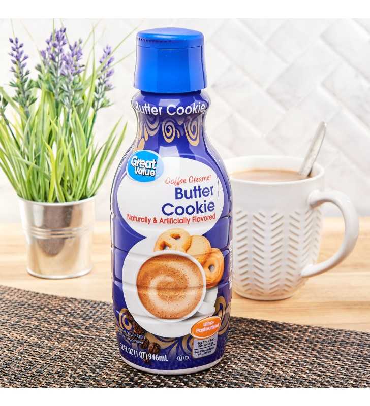 Great Value Danish Butter Cookie Flavored Coffee Creamer, 32 fl oz