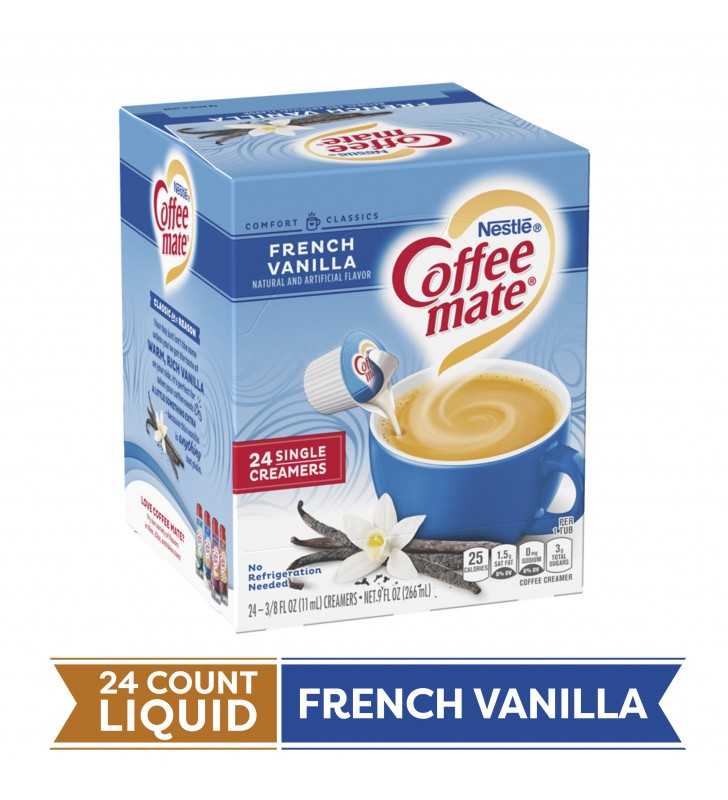 haak Smederij Platteland COFFEE MATE French Vanilla Liquid Coffee Creamer 24 Ct. Box Non-dairy  Lactose Free Creamer