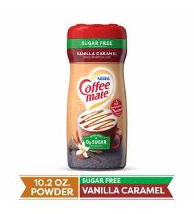 COFFEE MATE Sugar Free Vanilla Caramel Powder Coffee Creamer 10.2 Oz. Canister Non-dairy Lactose Free Gluten Free Creamer