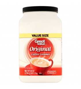 Great Value Original Powder Coffee Creamer Value Size, 60 oz Canister