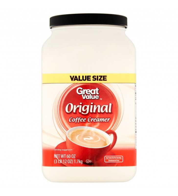 Great Value Original Powder Coffee Creamer Value Size, 60 oz Canister