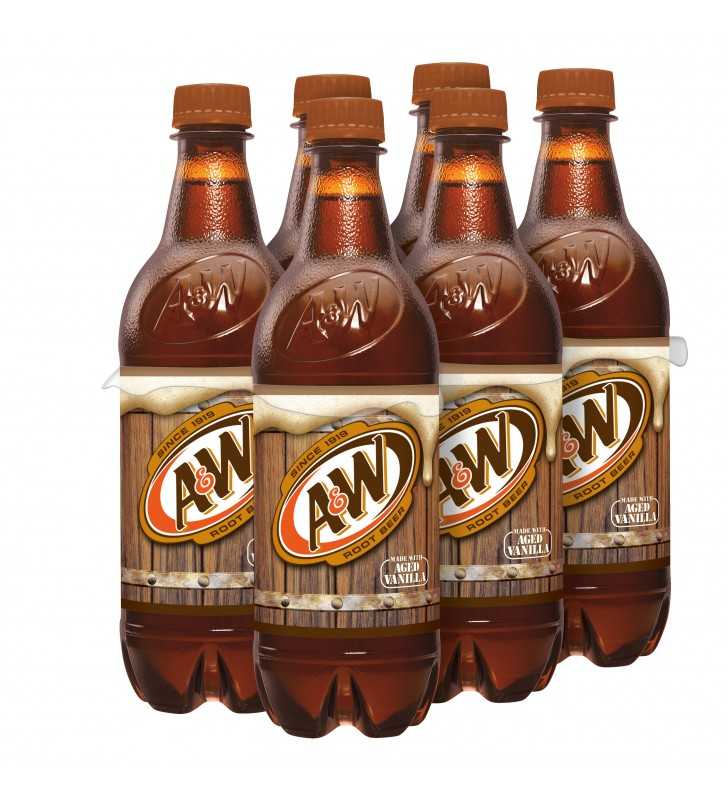 A&W Root Beer Glass Bottle 12oz Soda