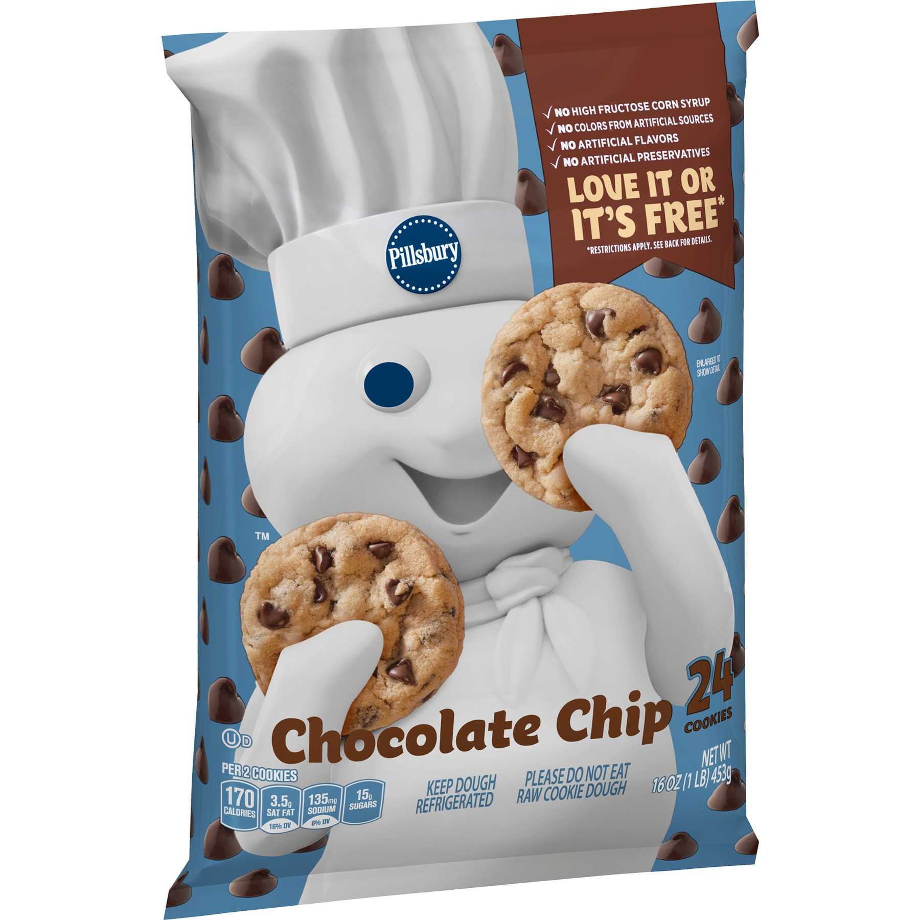 Pillsbury Ready To Bake Chocolate Chip Cookies, 24 Ct, 16 Oz