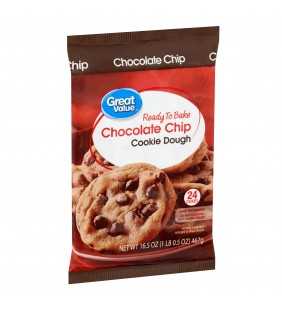 Great Value Chocolate Chip Cookie Dough, 24 count, 16.5 oz