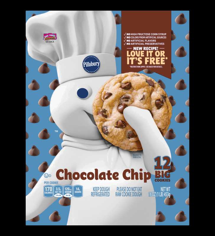 Pillsbury Ready To Bake Chocolate Chip Cookies, 12 Ct, 16 oz