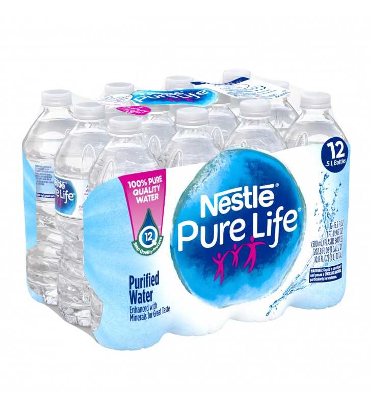 Pure Life Purified Water, 20 Fl Oz, Plastic Bottled Water (24 Pack)