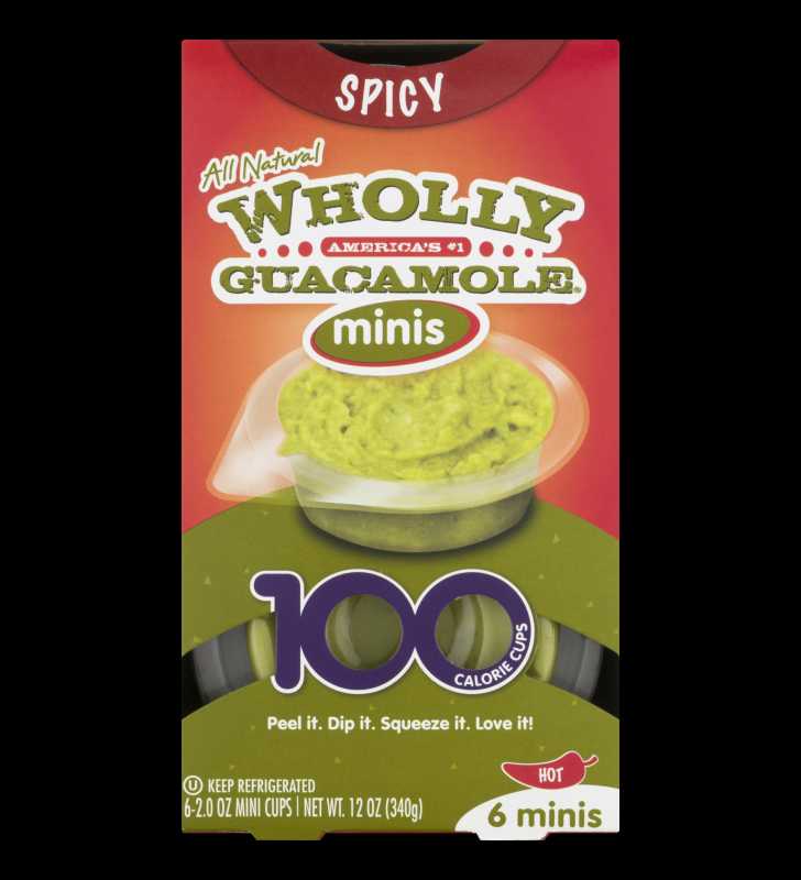 Wholly Guacamole Classic Guacamole Mini Cup, 2 oz, 20 ct