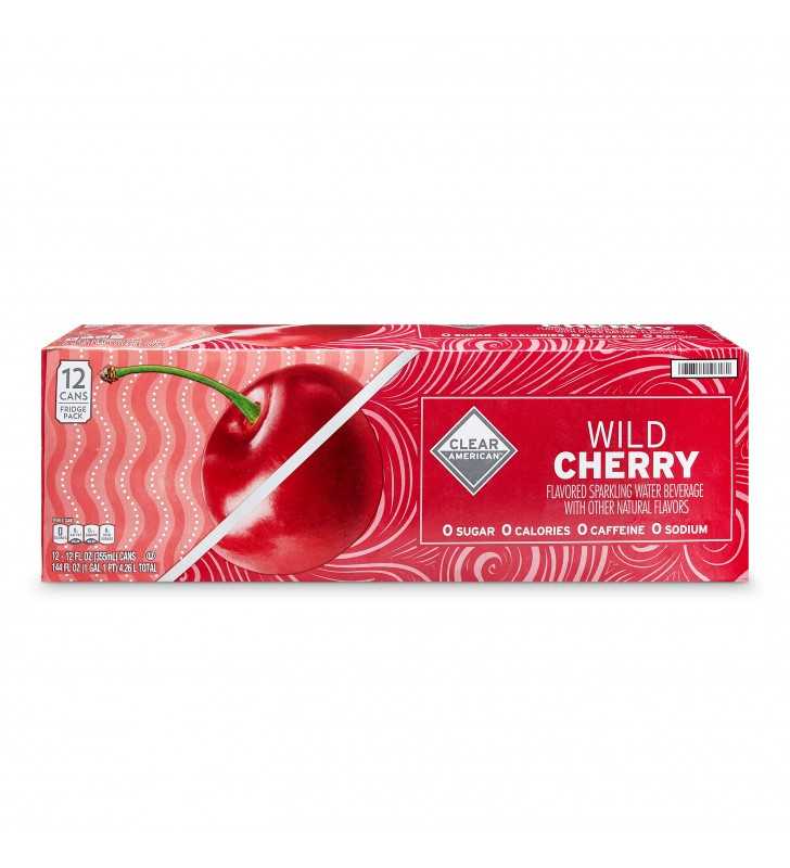 Clear American Sparkling Water Wild Cherry 12 Fl Oz 12 Count 0920