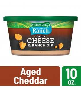 Hidden Valley Deluxe Cheese and Ranch Dip, Aged Cheddar Ranch - 10 Ounces