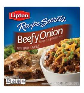 Lipton Recipe Secrets Soup and Dip Mix Beefy Onion Flavor 2.2 oz 2 Count