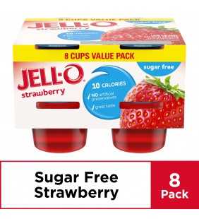 Jell-O Sugar Free Ready to Eat Strawberry Gelatin, 8 ct - 25.0 oz Package