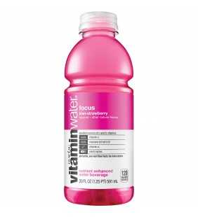 vitaminwater focus electrolyte enhanced water w/ vitamins, kiwi-strawberry drink, 20 fl oz