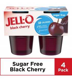 Jell-O Sugar Free Ready to Eat Black Cherry Gelatin, 4 ct - 12.5 oz Package