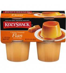 Kozy Shack Gluten-Free Creame Caramel Flan Snack Cup, 4 Oz 4 Count