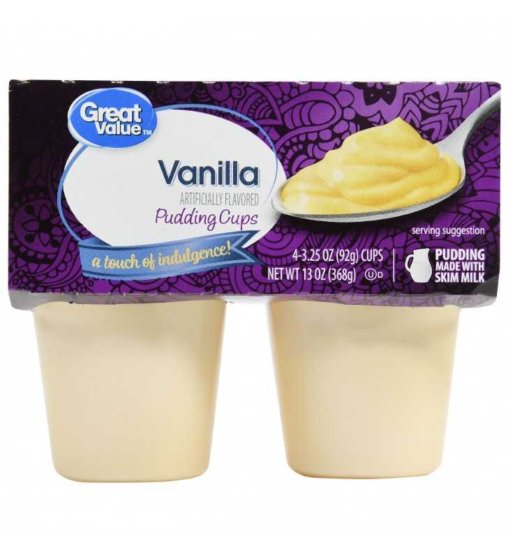 Great Value Vanilla Ice Cream Cups, 3 fl oz, 12 Count