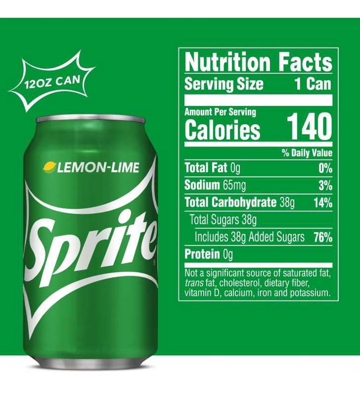 Sprite Lemon Lime Soda Soft Drinks, 12 fl oz, 12 Pack (Dep Fee Incl)