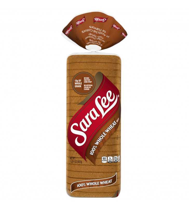 Sara Lee 100% Whole Wheat Bread, Made with Whole Grains, 22 slices, 20 oz