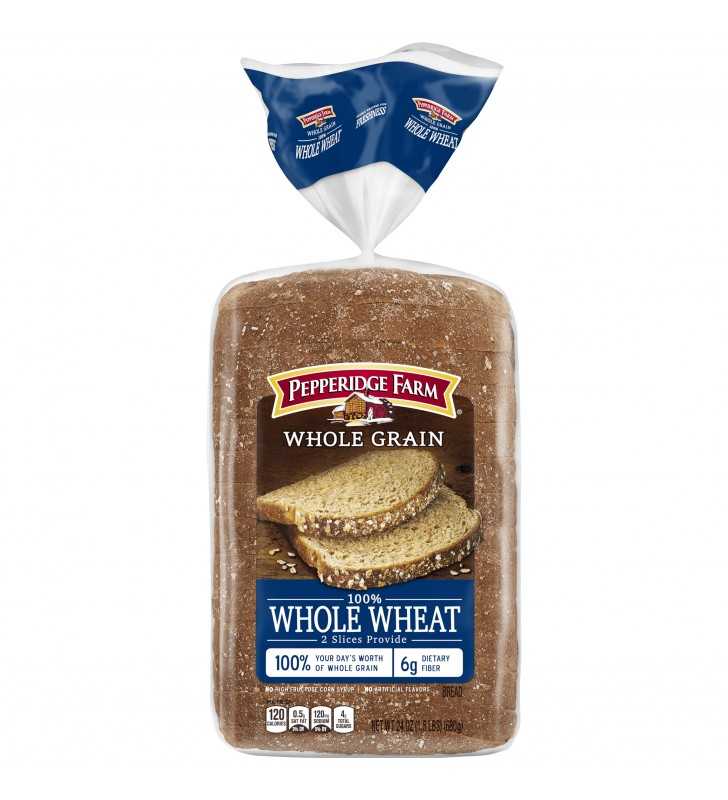 Pepperidge Farm Whole Grain 100% Whole Wheat Bread, 24 Oz. Bag