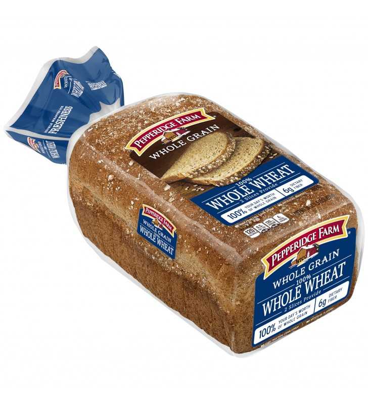 Pepperidge Farm Whole Grain 100% Whole Wheat Bread, 24 Oz. Bag