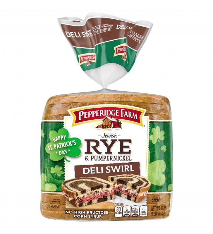 Pepperidge Farm Jewish Rye & Pumpernickel Deli Swirl Bread, 16 Oz. Bag