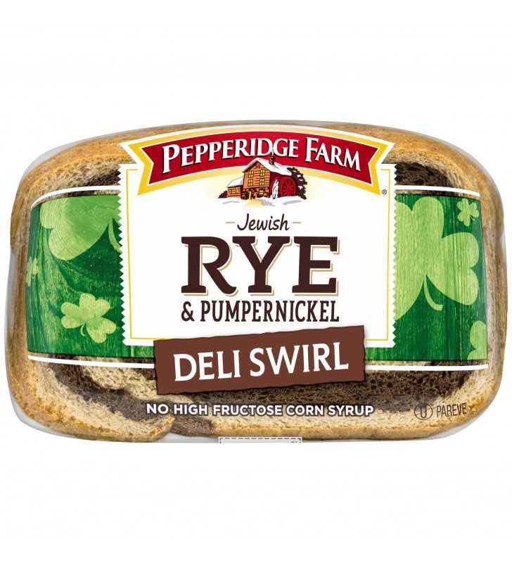 Pepperidge Farm Jewish Rye & Pumpernickel Deli Swirl Bread, 16 oz. Bag