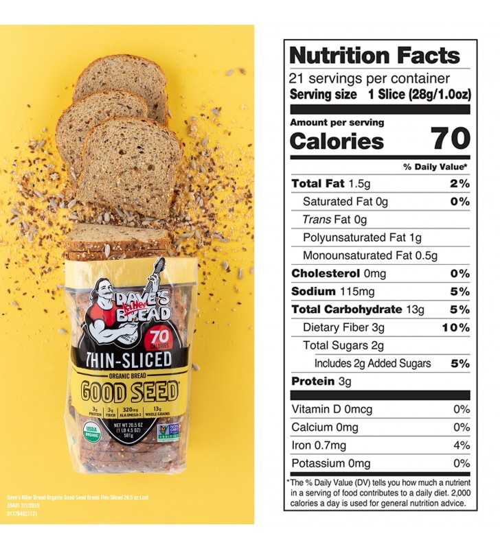 Dave's Killer Bread® Thin-Sliced Good Seed® Organic Bread 20.5 oz. Loaf