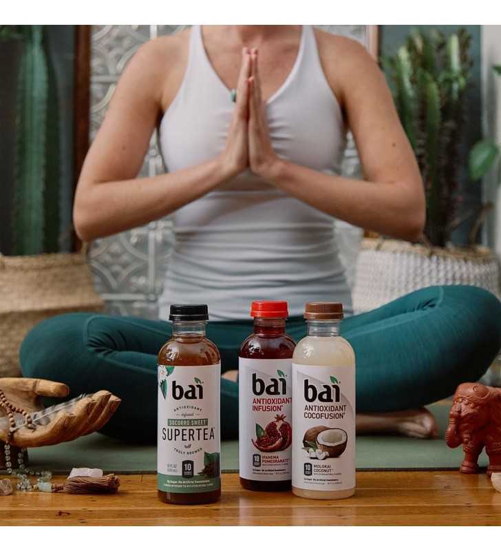 Bai Coconut Flavored Water, Molokai Coconut, Antioxidant Infused Drinks, 18 Fluid Ounce Bottle