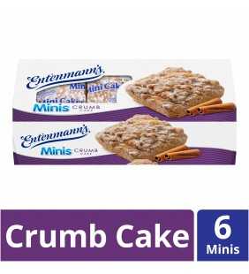 Entenmann’s Minis Crumb Cake, 6 Individually Wrapped Snack Cakes per Box, 12.25 Ounces