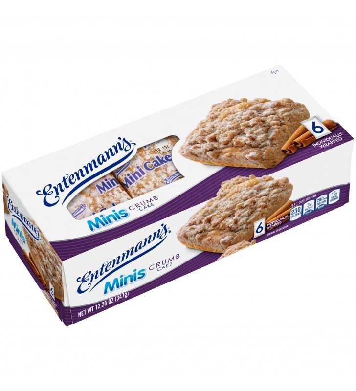 Entenmann’s Minis Crumb Cake, 6 Individually Wrapped Snack Cakes Per ...