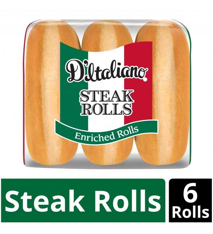 D'Italiano Enriched Steak Rolls, 6 count, 15 Oz