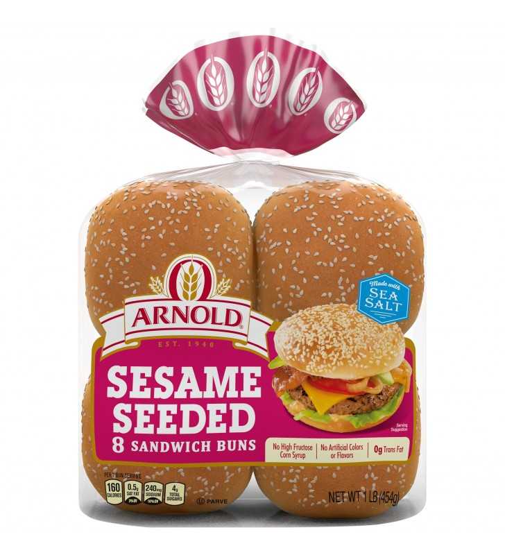 Arnold Sesame Seeded Sandwich Buns, 8 Buns, 16 oz