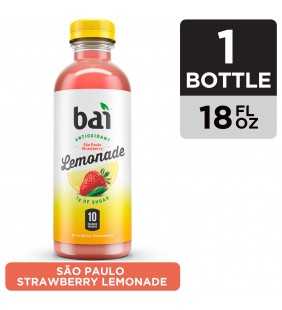 Bai Flavored Water, São Paulo Strawberry Lemonade, Antioxidant Infused Drinks, 18 Fluid Ounce Bottle