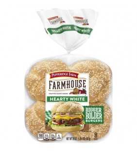 Pepperidge Farm Farmhouse Hearty White Hamburger Buns, 20 oz. Bag, 8-pack