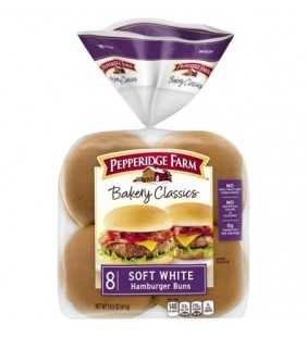 Pepperidge Farm Bakery Classics Soft White Hamburger Buns, 14.5 oz. Bag, 8-pack