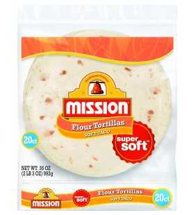 Mission Soft Taco Flour Tortillas, 20 Count