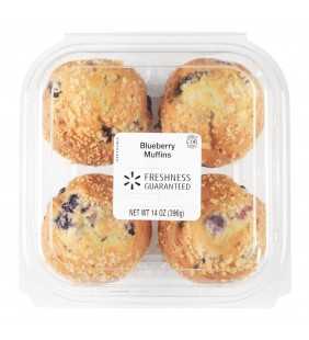 Freshness Guaranteed Blueberry Muffins, 14 oz, 4 Count