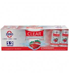 Clear American Strawberry Sparkling Water, 12 fl oz, 12 Count