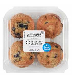 Freshness Guaranteed Blueberry Buttermilk Muffin No Sugar Added, 14 oz, 4 Count