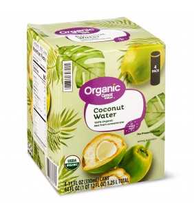Great Value Organic Coconut Water, 11 fl oz, 4 Count
