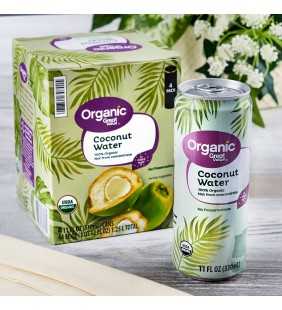 Great Value Organic Coconut Water, 11 fl oz, 4 Count